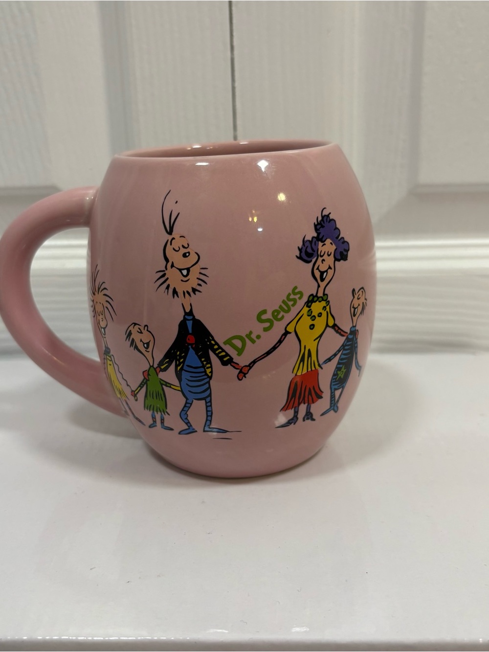 Dr. Seuss Cindy Lou Who 16 oz Pink Ceramic Coffee Mug Vandor 2014